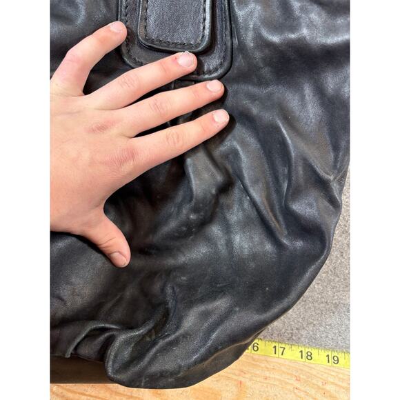 Miu Miu Shoulder Handbag Womens Black Leather 197 Hobo Classic - Picture 10 of 12